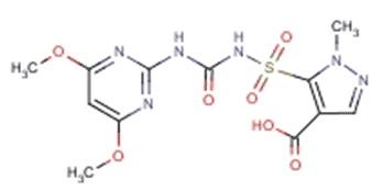 Pyrazosulfuron-ethyl structural formula