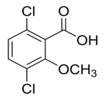 Dicamba structural formula